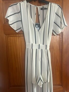 White and Black jumpsuit, Crystal Sky